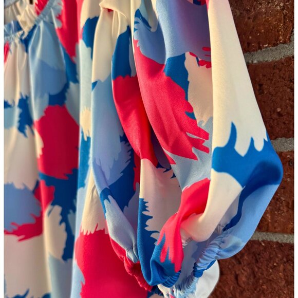 Michelle McDowell Abstract Puff Sleeve Top - Picture 7 of 9